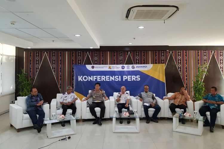 Konferensi Pers Ganjil-Genap Cibubur-Tangerang di kantor Jasa Marga, Jakarta Timur (13/4/2018)