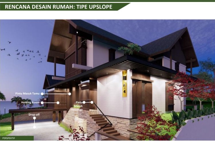 Ilustrasi desain rumah tapak jabatan menteri di IKN.