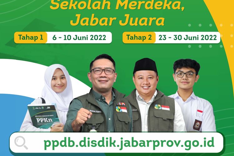 Poster jadwal PPDB Jabar 2022.