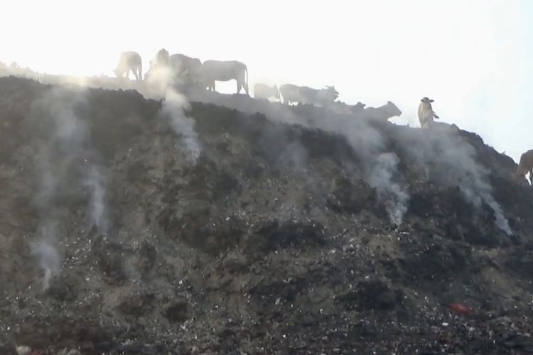Asap Kebakaran TPA Cikolotok Purwakarta Ganggu Aktivitas Warga, Titik Api Masih Muncul