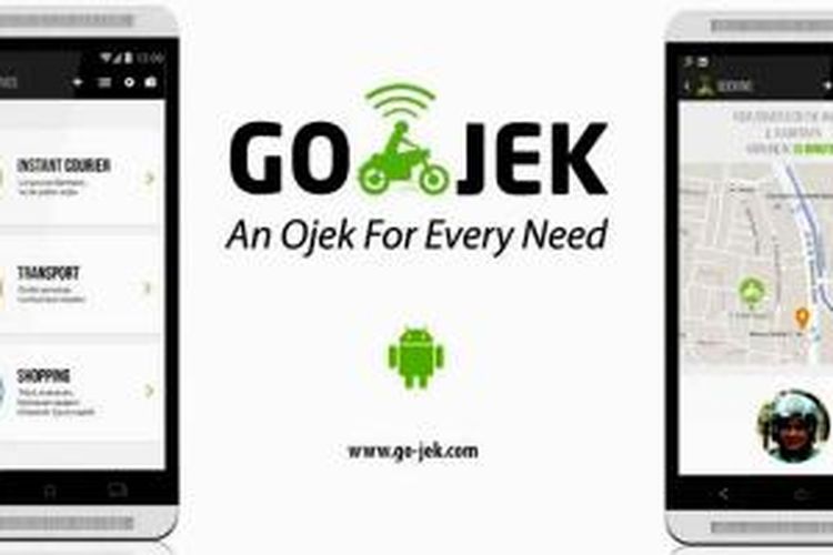 Aplikasi pemesanan ojek motor, Gojek.