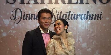 Reino Barack dan Syahrini saat ditemui di Hotel Four Seasons Jakarta Selatan, Jumat (3/5/2019)