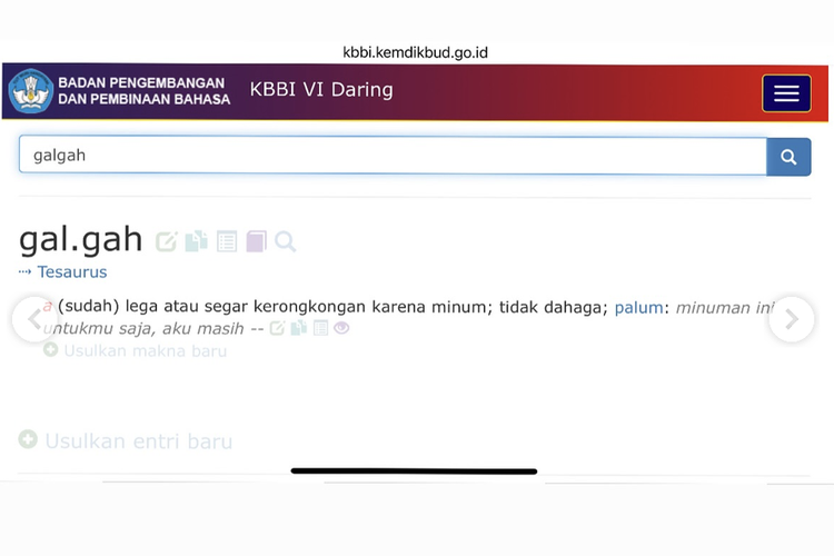 Galgah, Lawan Kata Haus yang Masuk KBBI, Apa Bedanya dengan Palum?
