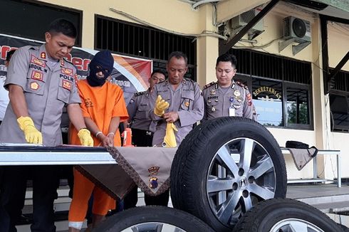 Berbekal Kunci Dongkrak, Lutfi Curi 8 Ban Mobil dalam Satu Jam, Dijual Rp 2,5 Juta