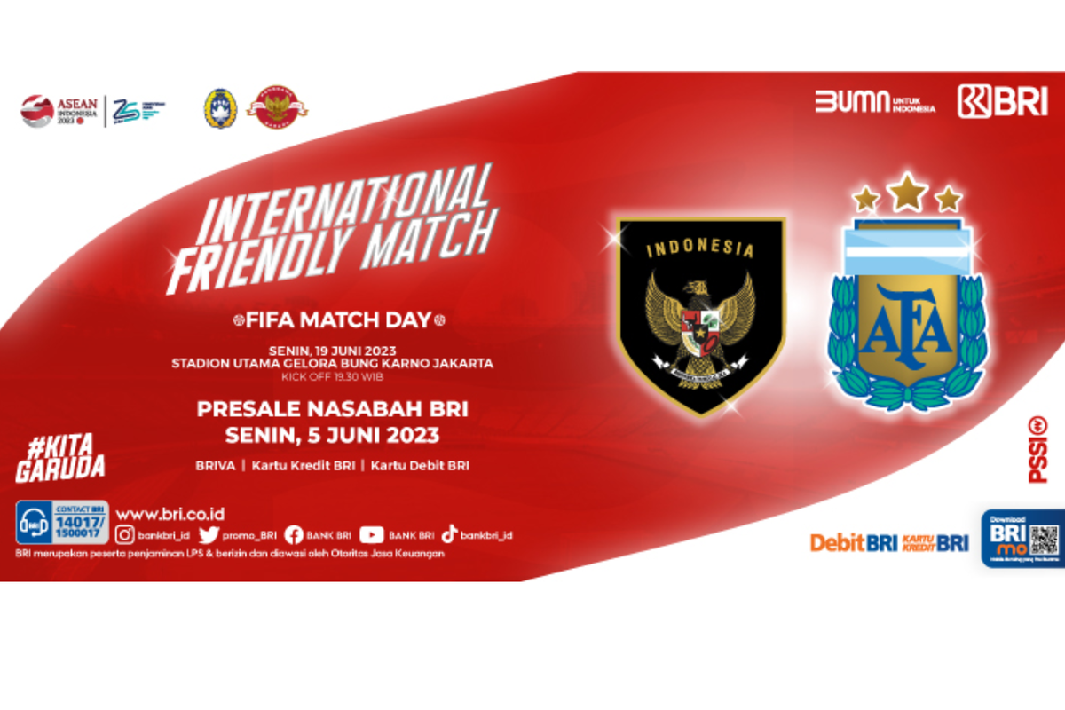 link tiket Indonesia vs Argentina