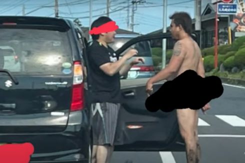 Seorang Pria Indonesia Telanjang Bulat Bikin Keonaran di Jalan Oarai Jepang
