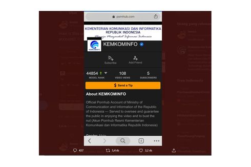 Kenapa Akun Catut Kemkominfo Bisa Terverifikasi Centang Biru di Situs Porno?