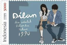 Kisah Cinta Dilan dan Milea Diabadikan dalam Lembaran Perangko