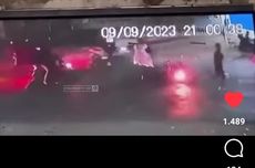 Aksi Geng Motor di Bandung Aniaya Pengendara Lain Terekam CCTV dan Viral