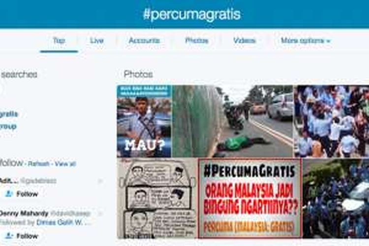 Tagar PercumaGratis masuk trending topics di Indonesia pada Rabu (23/3/2016). Tagar tersebut muncul menyusul penggratisan armada taksi reguler oleh perusahaan taksi Blue Bird