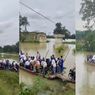 Viral, Siswa Antre Naik Perahu di Lampung Timur karena Jembatan Terbengkalai