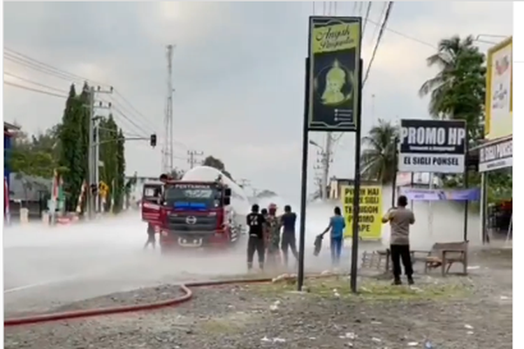 Viral tangki gas elpiji bocor di Pidie Aceh pada Jumat (22/1/2021)