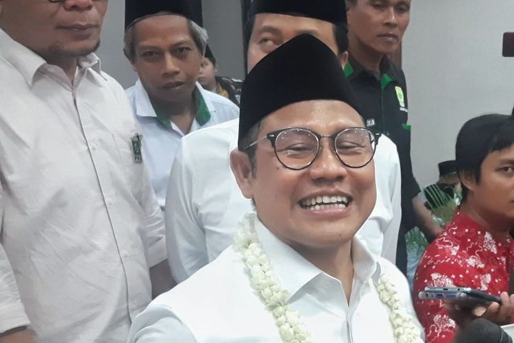 Bakal Calon Wakil Presiden dari Koalisi Perubahan, Muhaimin Iskandar atau Cak Imin menghadiri Konsolidasi Pemenangan Anies-Muhaimin (Amin) di Purbalingga, Jawa Tengah, Kamis (5/10/2023).