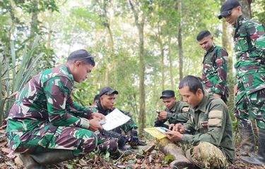Tim Ekspedisi Macan Tutul TNI AD di Pegunungan Sanggabuana, Karawang, Jawa Barat.