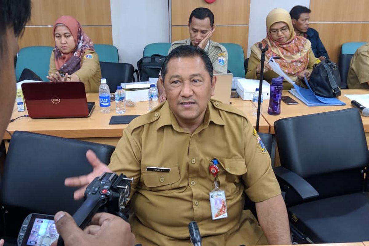 Kepala Dinas Sumber Daya Air (SDA) DKI Jakarta, Juaini saat ditemui di Ruang Rapat Komisi D DPRD DKI Jakarta, Selasa (5/11/2019).