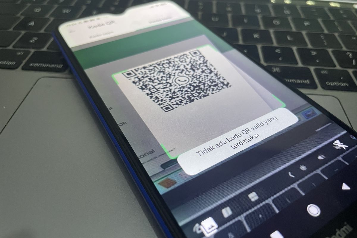 Penyebab kode QR WA tidak valid dengan muncul tulisan No Valid QR Code Detected.