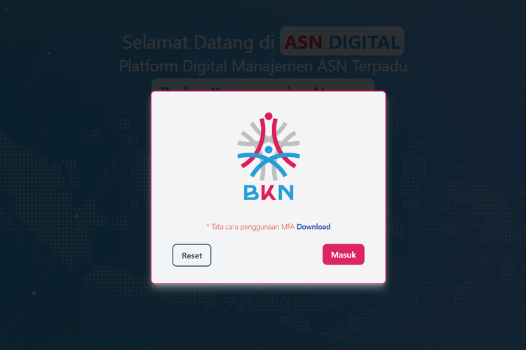 Cara Login ASN Digital dan Aktivasi MFA, Ini Langkah Lengkapnya