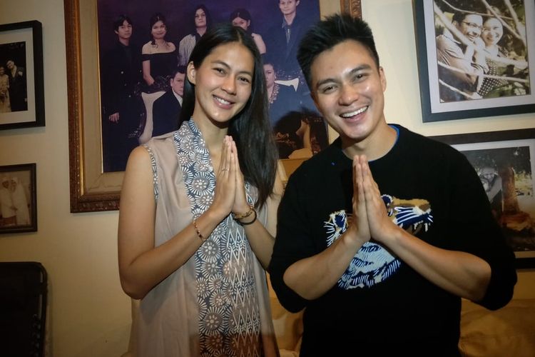 Baim Wong dan Paula Verhoeven saat ditemui kawasan Cikini, Jakarta Pusat, Jumat (7/6/2019).
