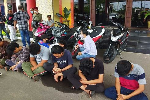 Bacok Wanita Tanpa Sebab, 8 Anggota Geng Motor di Palembang Ditangkap