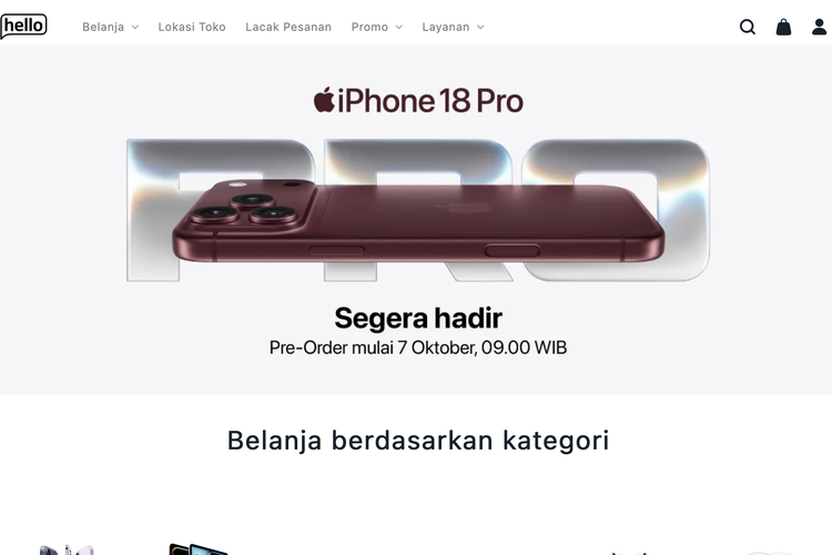 iPhone 18 Pro Masuk Indonesia, Pre-order Dibuka 7 Oktober