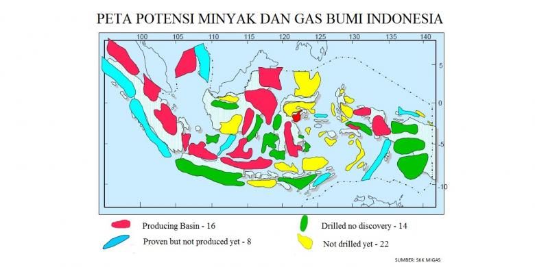 Minyak di bumi penghasil indonesia terbesar daerah 22 Wilayah