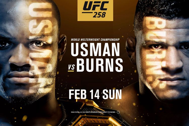 UFC akan kembali dengan pagelaran UFC 258: Usman vs Burns pada Minggu (14/2/2021) pagi WIB. 