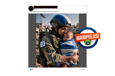 INFOGRAFIK: Manipulasi Foto Tentara IDF Menyelamatkan Bayi di Gaza