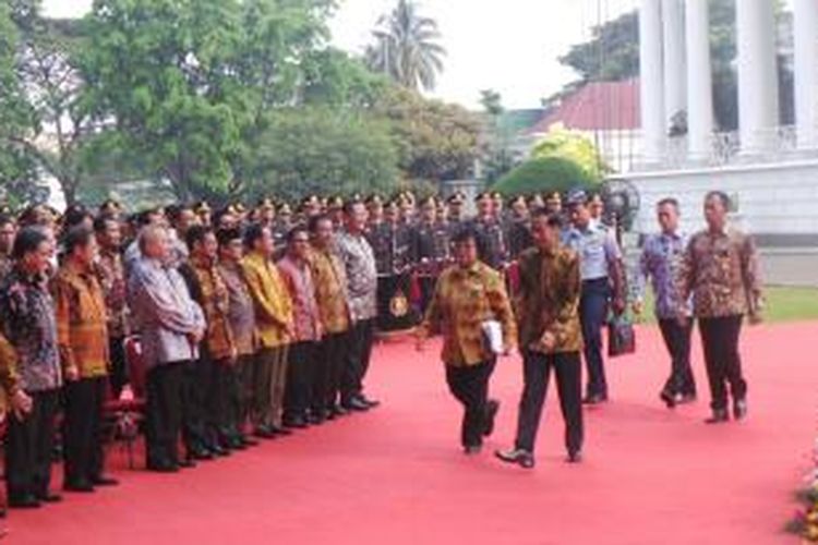 Presiden Joko Widodo pada peringatan Hari Lingkungan Hidup di Istana Bogor, Jumat (5/6/2015).