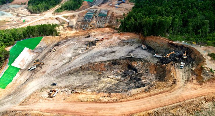 Ada Hydroseeding di Jalan Tol IKN, Turunkan Tingkat Erosivitas