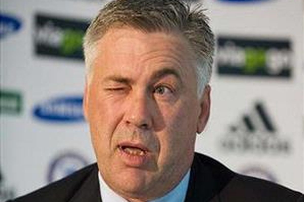 Pelatih Chelsea, Carlo Ancelotti.