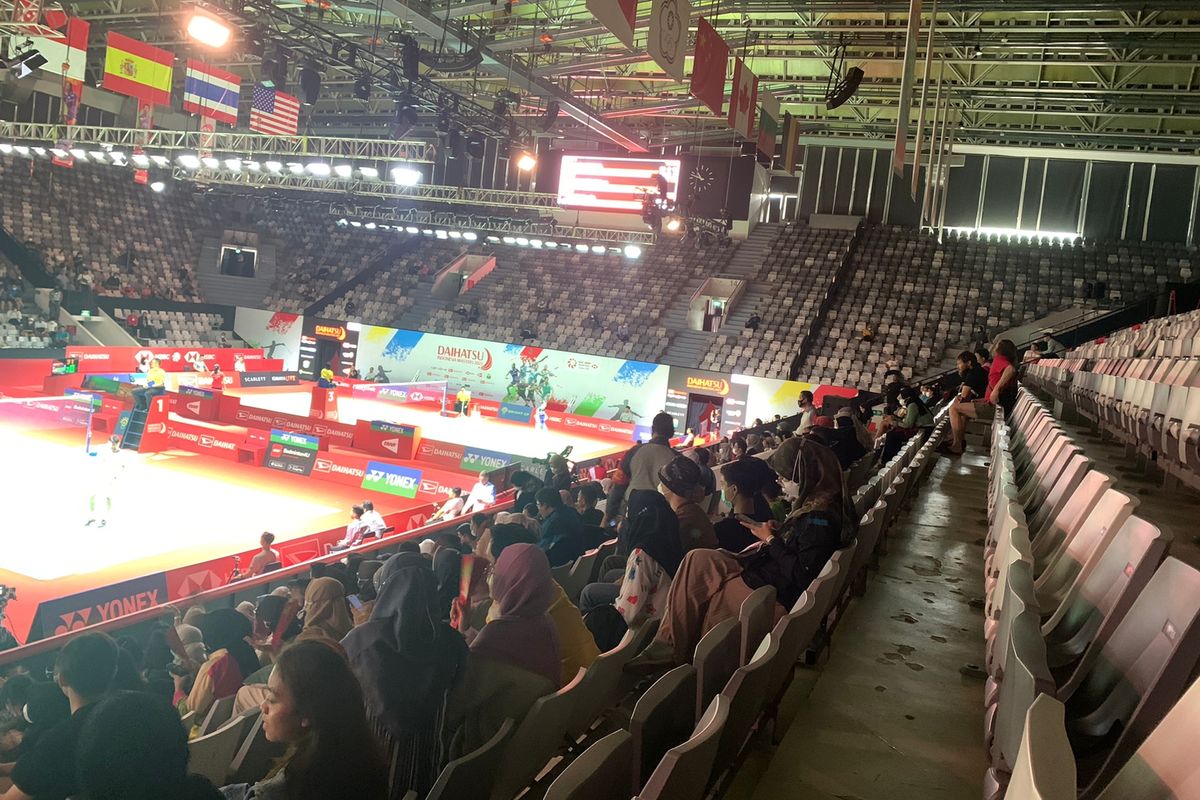 Tribune penonton Indonesia Masters 2023.