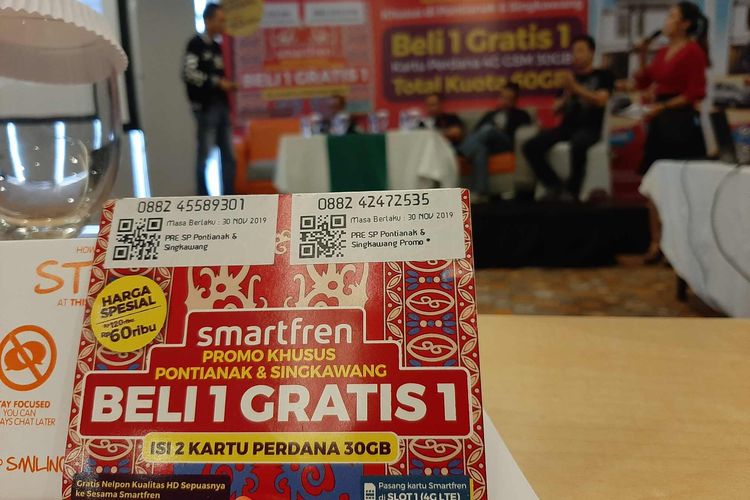 Smartfren luncurkan kuota murah seharga Rp 1.000 per 1 GB untuk Kota Pontianak dan Singkawang, Kalimantan Barat, Kamis (26/9/2019).