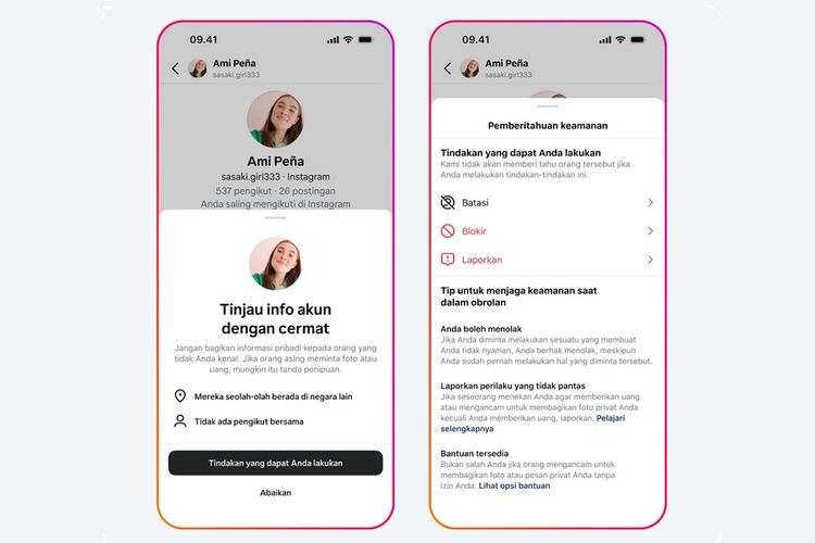 Fitur baru Instagram untuk menjaga keamanan pengguna remaja dari sextortion