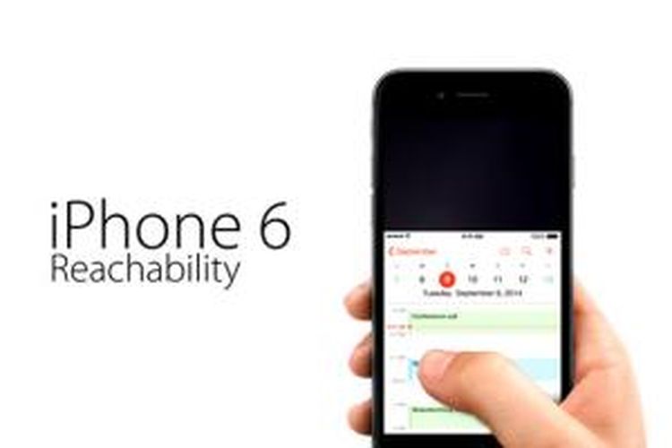 Fitur Reachability pada sistem operasi iOS