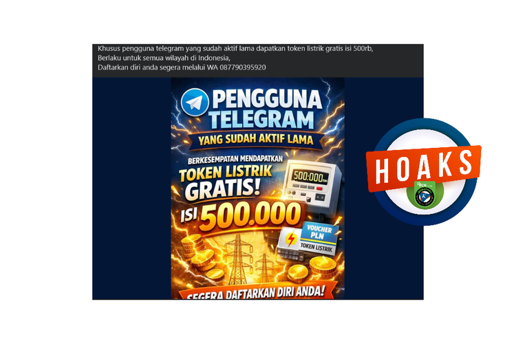 [VIDEO] Hoaks Token Listrik Gratis dari PLN Sebesar Rp 500.000, Simak Bantahannya
