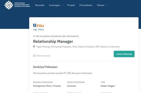 Lowongan Kerja Terbaru di BRI Insurance, Simak Posisi dan Persyaratannya...
