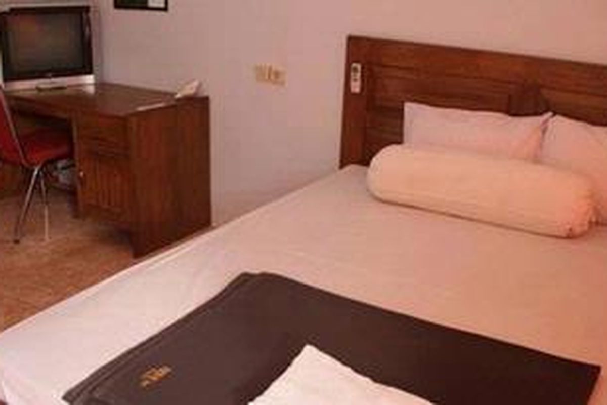 Kamar-kamar di Pacific Inn, Morotai, Maluku Utara, didesain dengan sangat sederhana.