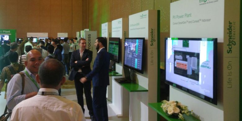 Suasana Innovation Summit 2018 Schneider Electric di Jakarta, Rabu (18/4/2018).