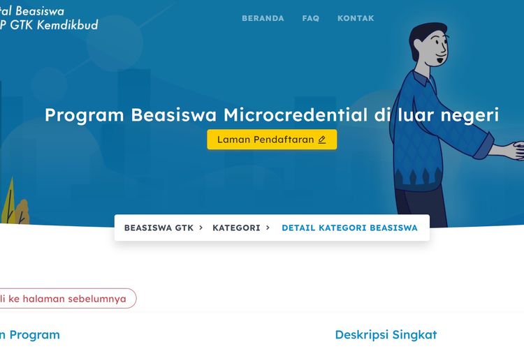 Beasiswa Microcredential bagi guru, kepala sekolah, dan pengawas sekolah dari Kemendikbud Ristek.