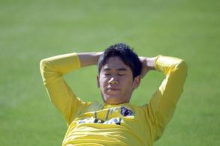 Gelandang serang Manchester United asal Jepang, Shinji Kagawa.