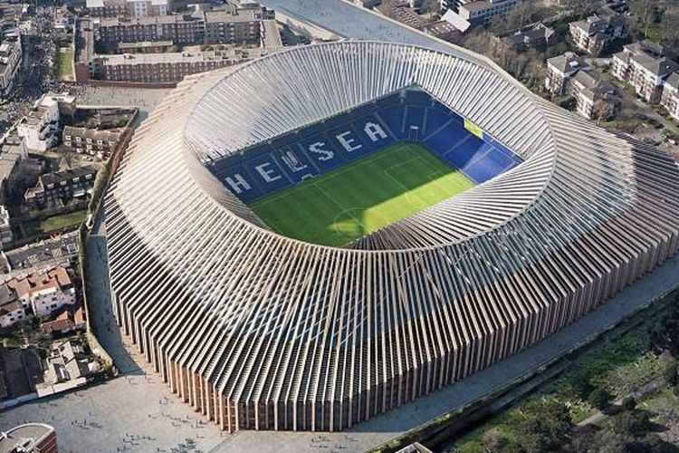 Stamford Bridge, stadion Chelsea akan direnovasi dengan meingkatkan kapasitas penonton hingga 60.000 kursi