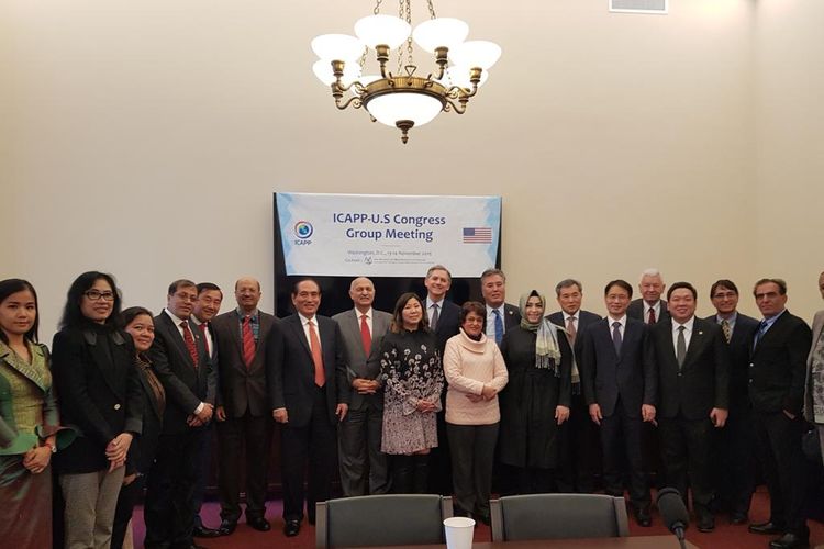 Perwakilan partai-partai politik di Asia (ICAPP) bertemu dengan sejumlah anggota Kongres Amerika Serikat, Kamis (1r/11/2019) di Washington DC, Amerika Serikat.
