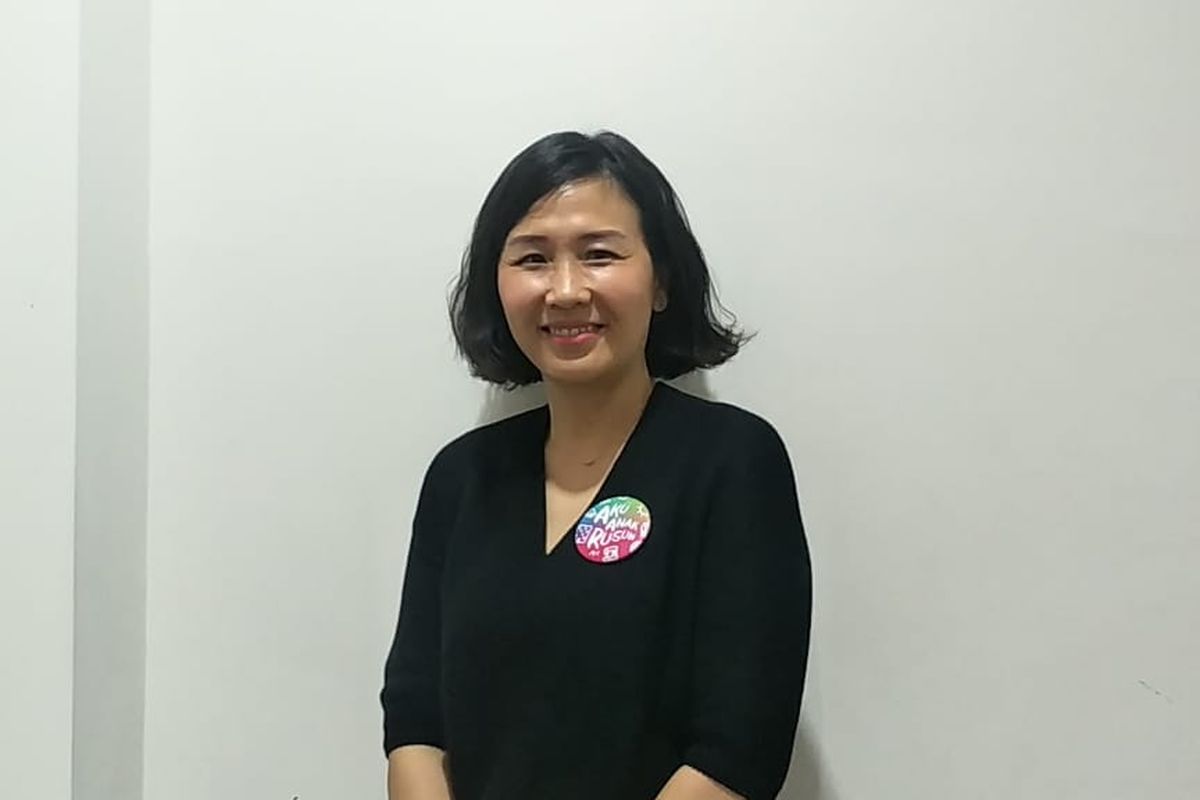 Veronica Tan saat ditemui di Gedung Kompas Gramedia, Palmerah Selatan, Jakarta Pusat, Kamis (24/10/2019).