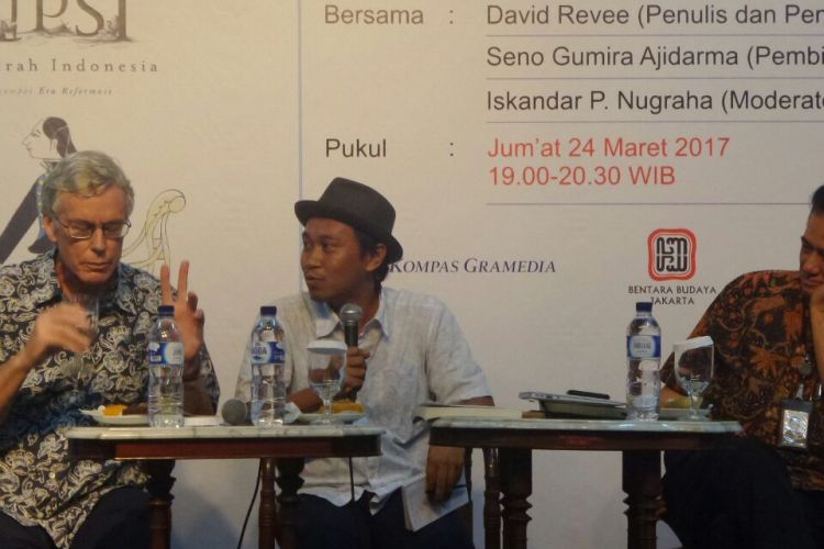 Peluncuran dan Diskusi Buku Korupsi dalam Silang Sejarah Indonesia di Bentara Budaya Jakarta, Palmerah Selatan, Jakarta Pusat, Jumat (24/3/2017).