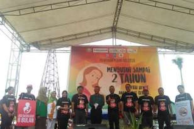 Acara perayaan Pekan ASI Sedunia di Kota Pontianak, Kalimantan Barat, Minggu (4/9/2016).