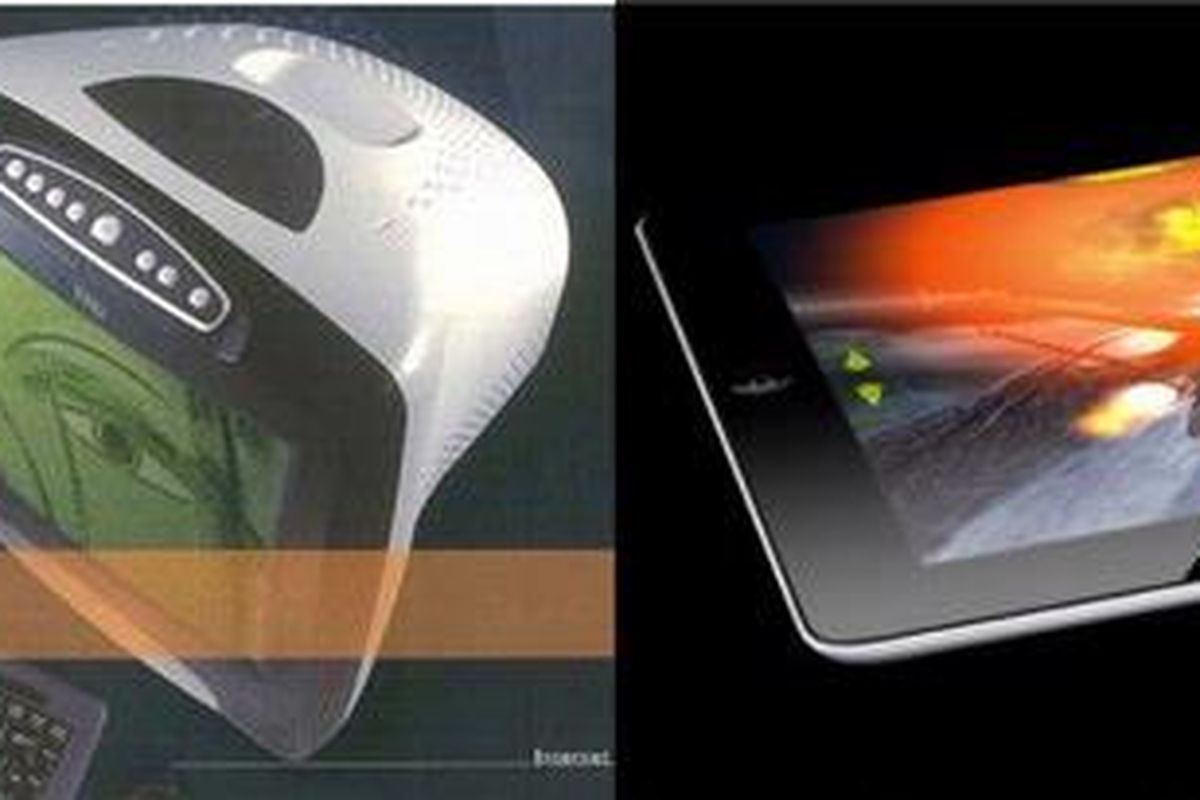 IPAD versi Proview (kiri) dan iPad versi Apple (kanan). 