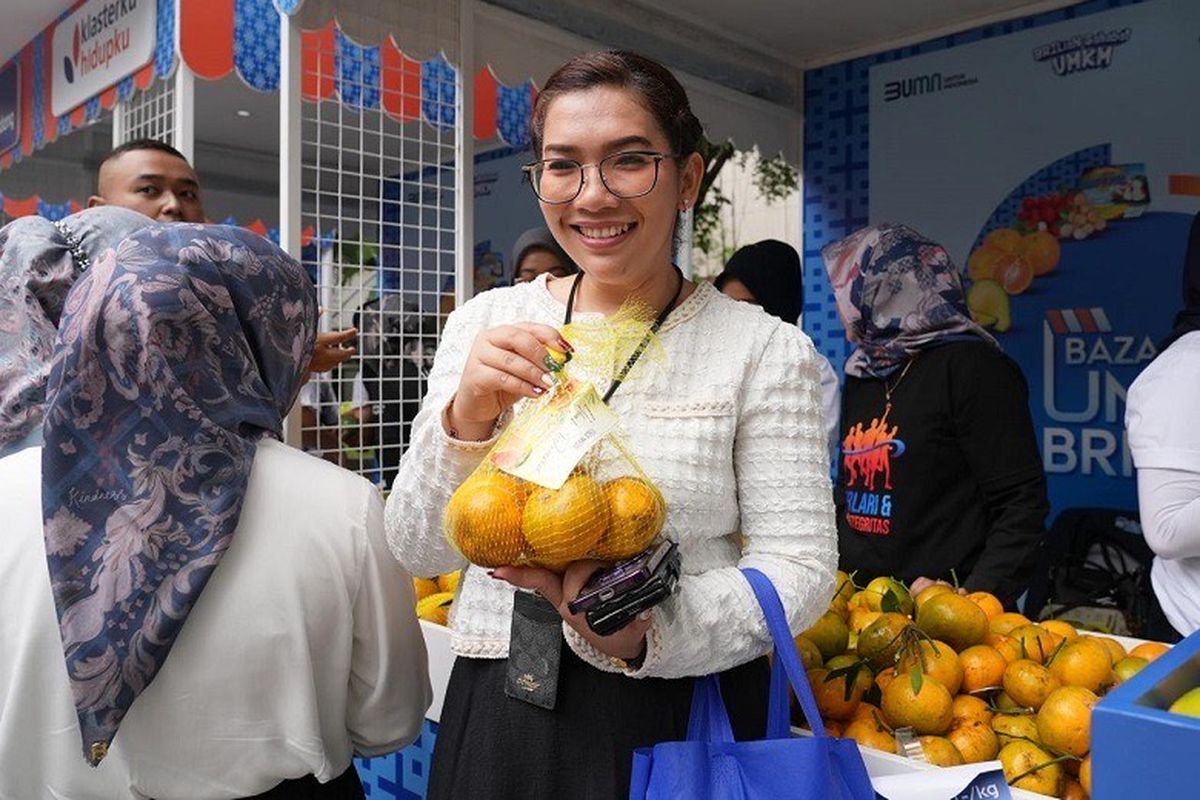 Jeruk gerga curup ikut serta dalam Bazzar UMKM BRI di Kantor Pusat BRI pada 16 Desember 2024.