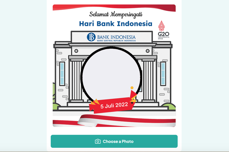 Ilustrasi Twibbon hari Bank Indonesia 2022