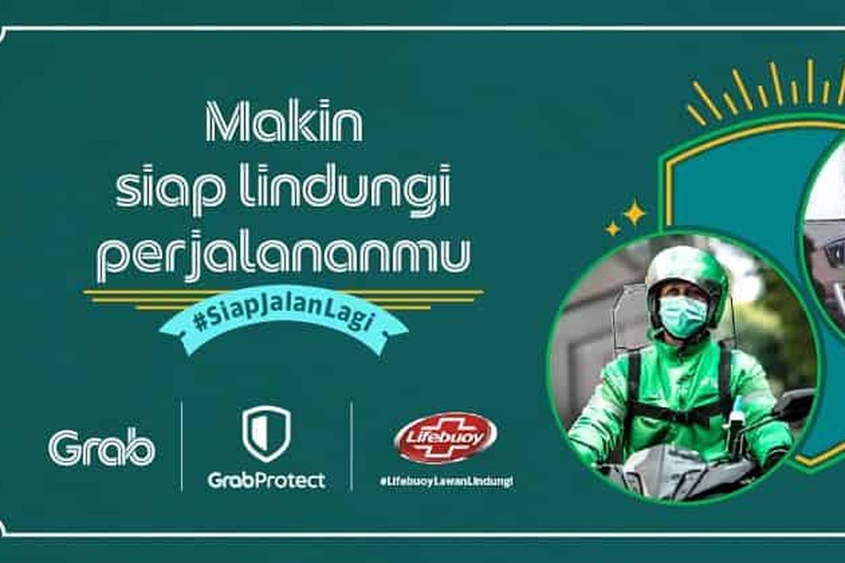 Grab kerja sama dengan Unilever Indonesia lewat brand Lifebuoy untuk menyediakan hand sanitizer untuk armada Grab.