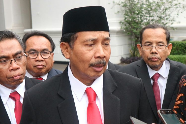 Kepala BPIP Yudian Wahyudi usai dilantik di Istana Negara, Jakarta